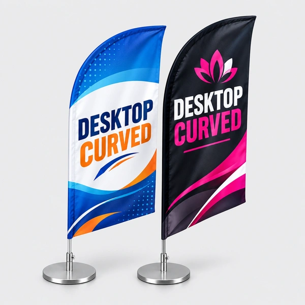  Desktop Curved Flags