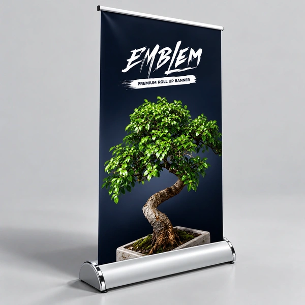  Emblem Roll - Up Banner Mockup