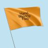 Image of Hand waving flags are small, portable flags attached to a handle or stick