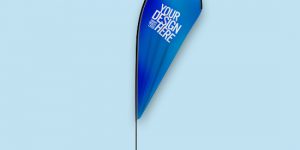 Image of Teardrop flags, also known as teardrop banners or sail flags