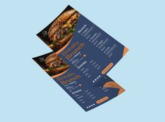Image of a takeaway menu is a vital marketing tool for restaurants, cafes, food trucks, and other