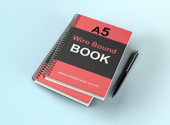 Image of A5 Wiro Bound Booklets with cover.