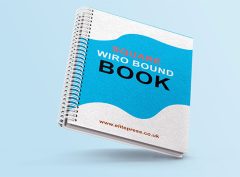 Image of Square Wiro Bound Booklets, particularly in the 210 x 210 mm size with cover.
