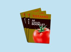 Image of the A6 Stapled Booklets, measuring 105 x 148mm with cover