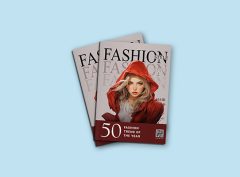 Image of the A6 stapled brochure, measuring 105mm x 148mm with cover