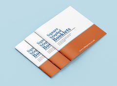 Image of the Square Stapled Booklet (148 x 148mm) is a compact and visually striking print product that offers a perfect blend of functionality and design