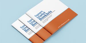 Image of the Square Stapled Booklet (148 x 148mm) is a compact and visually striking print product that offers a perfect blend of functionality and design