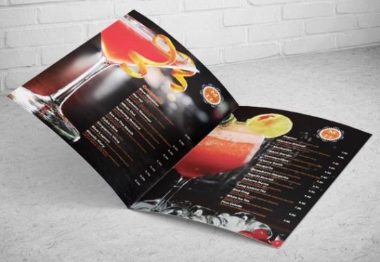 Image of waterproof menus are incredibly easy to clean and sanitize