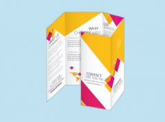 Image of roll fold flyers.