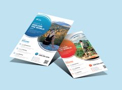 Image of A6 flyers and leaflets one of the most common paper sizes, measuring 210mm x 297mm (8.3 inches by 11.7 inches)