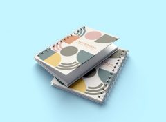 Image of notebooks is a bound collection of paper pages
