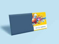 Image of Compliment slips are typically printed on premium paper stock